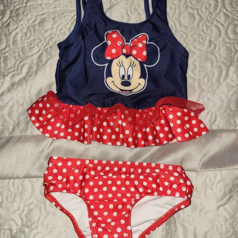 Toddler Girl Minnie Mouse Swim Suit - Size 2t
